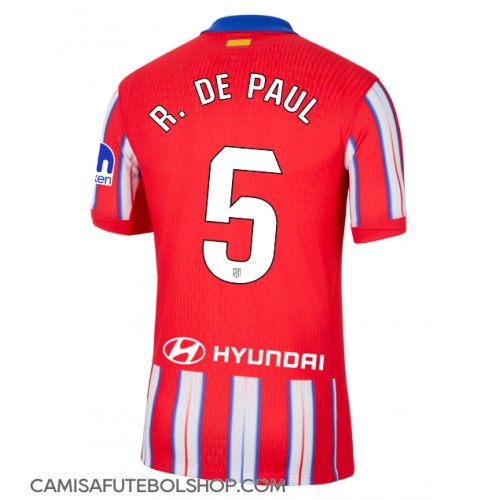 Camisa de time de futebol Atletico Madrid Rodrigo De Paul #5 Replicas 1º Equipamento 2024-25 Manga Curta